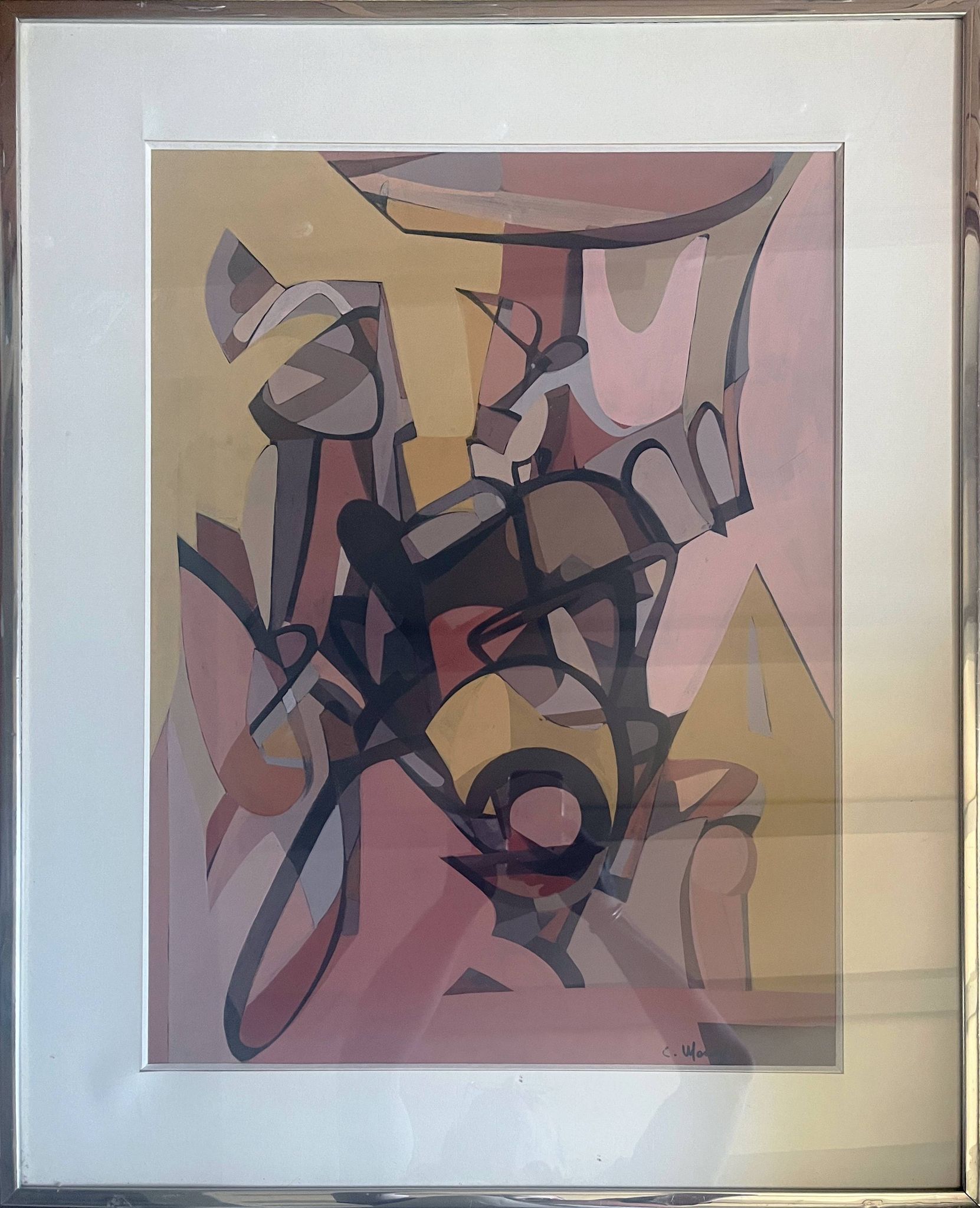 Tableau Abstraction Carlo MARANGIO (né en 1936)