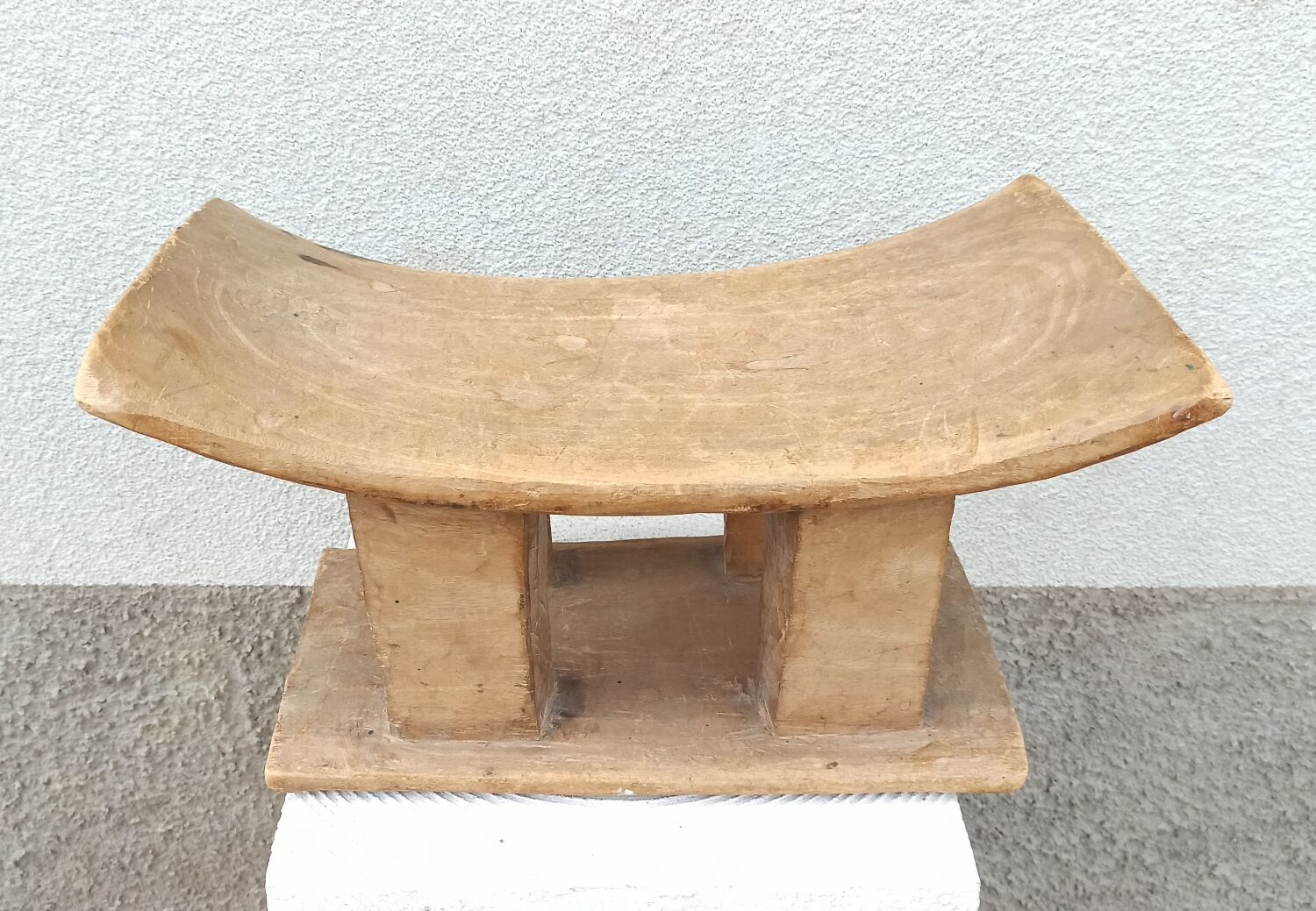 Antique wooden stool Ashanti African art from Ghana