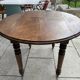 Farm table, two drop-leaves, 19th century, solid walnut.