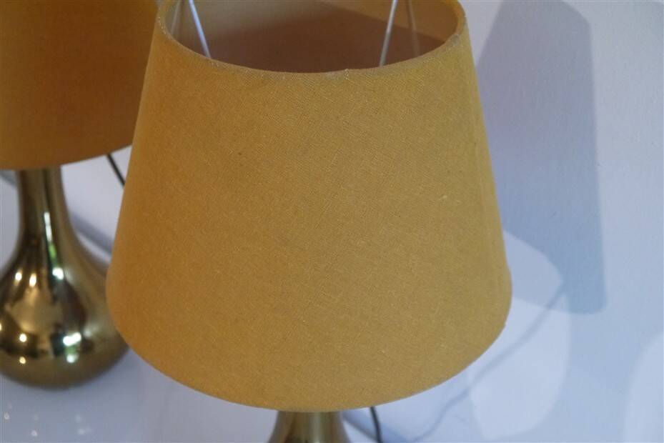 Pair of brass lamps 1960