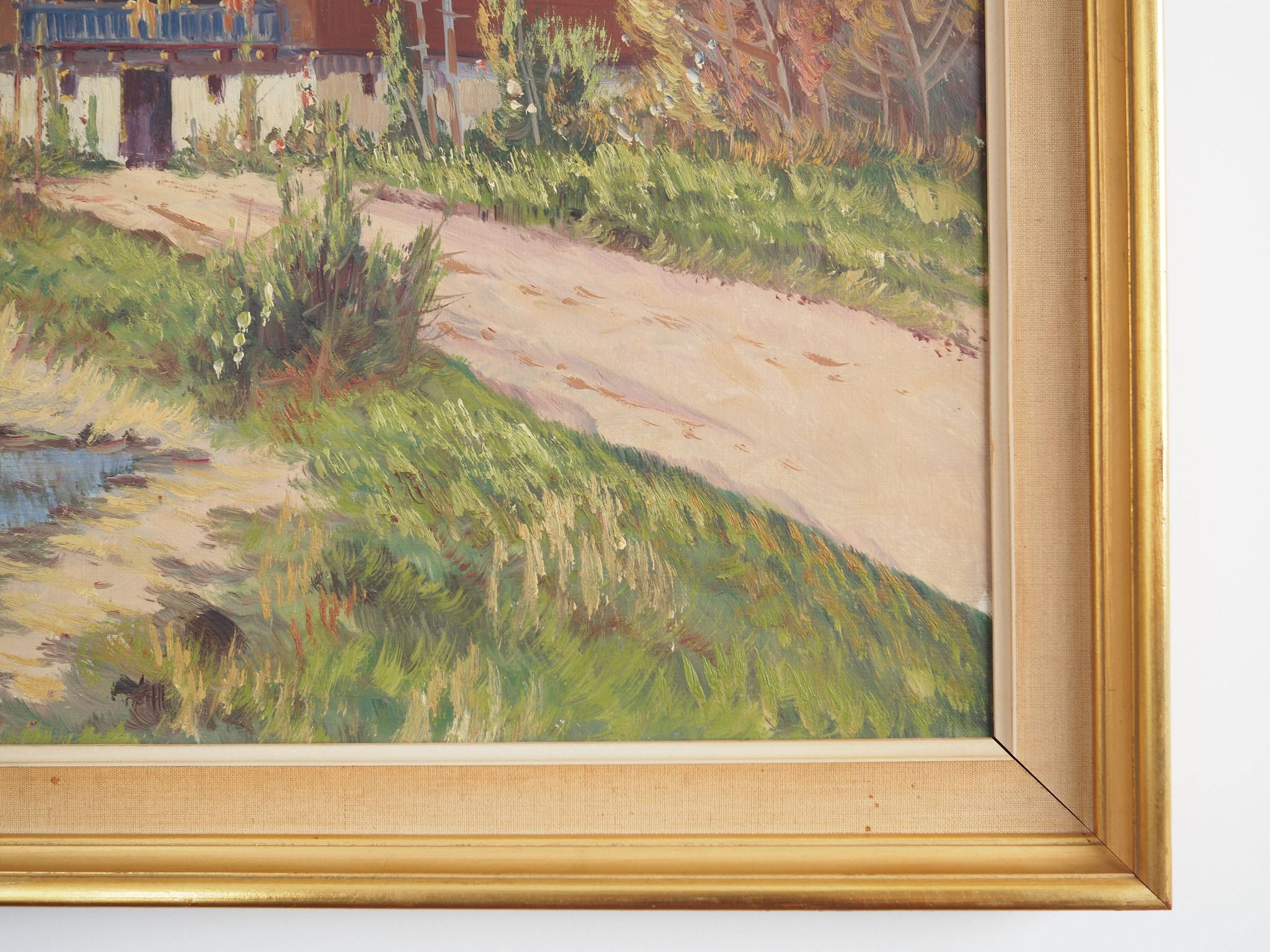 Painting „The Chalet at the Mountain Stream”, Scandinavian design, 1970s