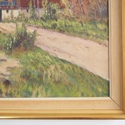 Painting „The Chalet at the Mountain Stream”, Scandinavian design, 1970s