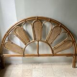 Tête de lit en rotin vintage
