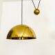 Lampe suspendue en laiton Posa44 double réglable par Florian Schulz