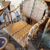 Vintage rattan armchair
