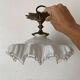 Ancien plafonnier opaline dentelée