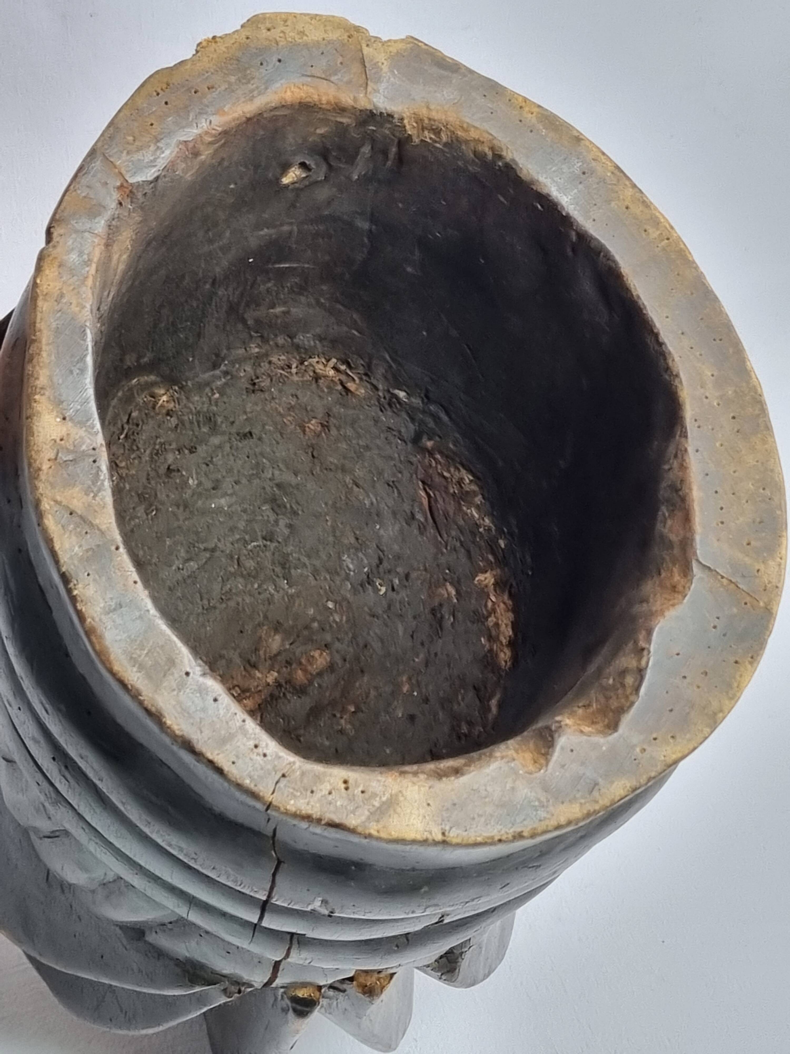 Decorative Carved Wood Guro Helmet Mask – Ivory Coast, 35 cm