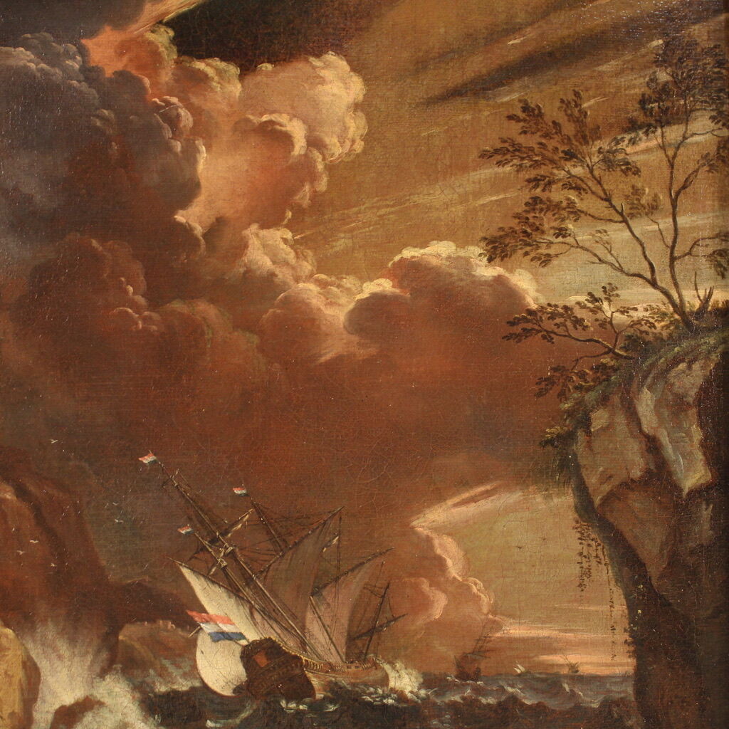 Antique 17th century Flemish seascape