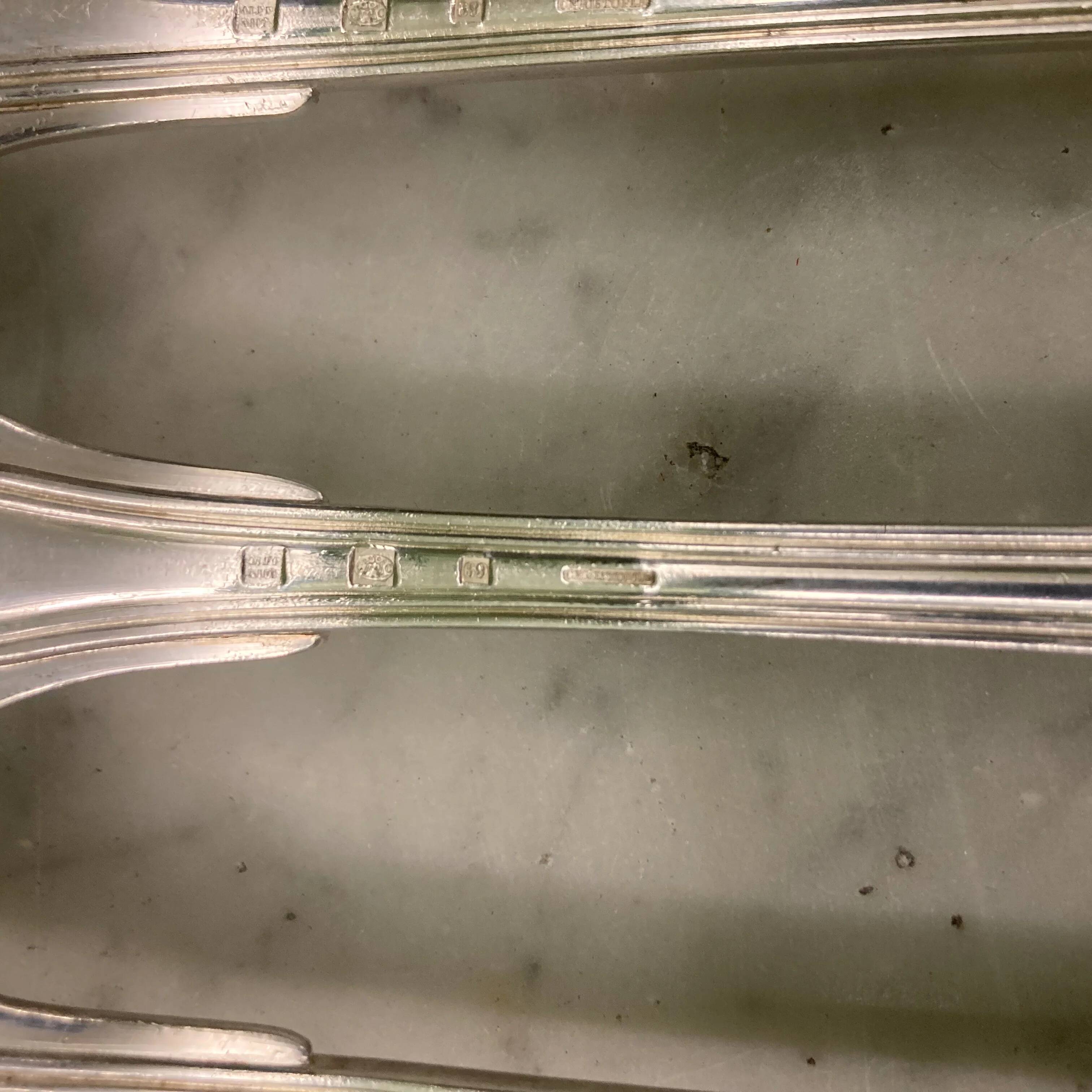 Charles Christofle 4 forks model Chinon