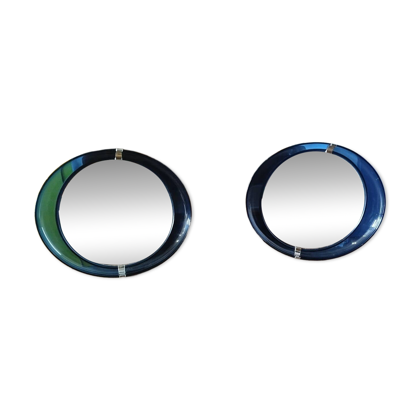 Paire de miroirs vintage plexiglas années 70