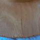 Round dining table vintage curved wooden foot