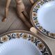 Set 6 assiettes Mitteteich Bavaria fleurs doré