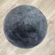 Shaved gray sheepskin pouf