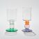 Pair of Miami Wine Glasses in Pale Pink