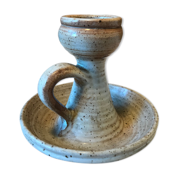 Vintage stoneware candle holder 1970