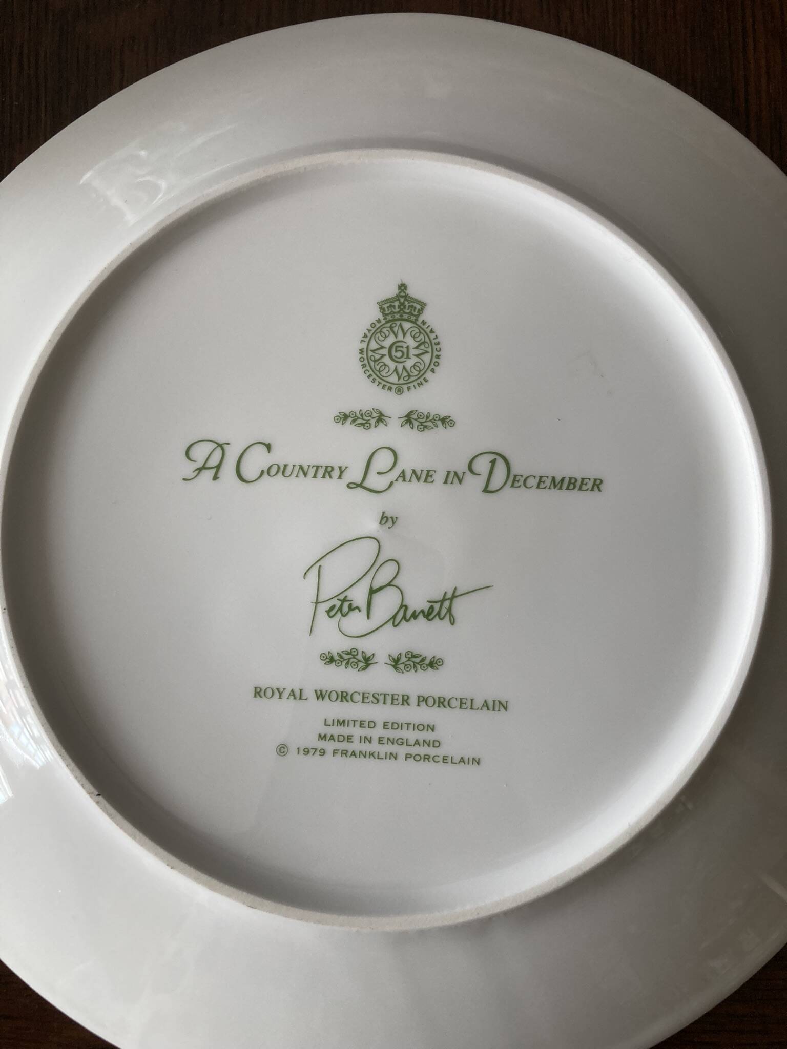 Set of 12 decorative plates Royal Worcester – Peter Barrett – Edition