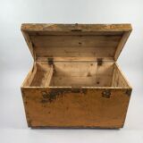 19th Century  Wooden Chest or Floor Trunk, Original Paint