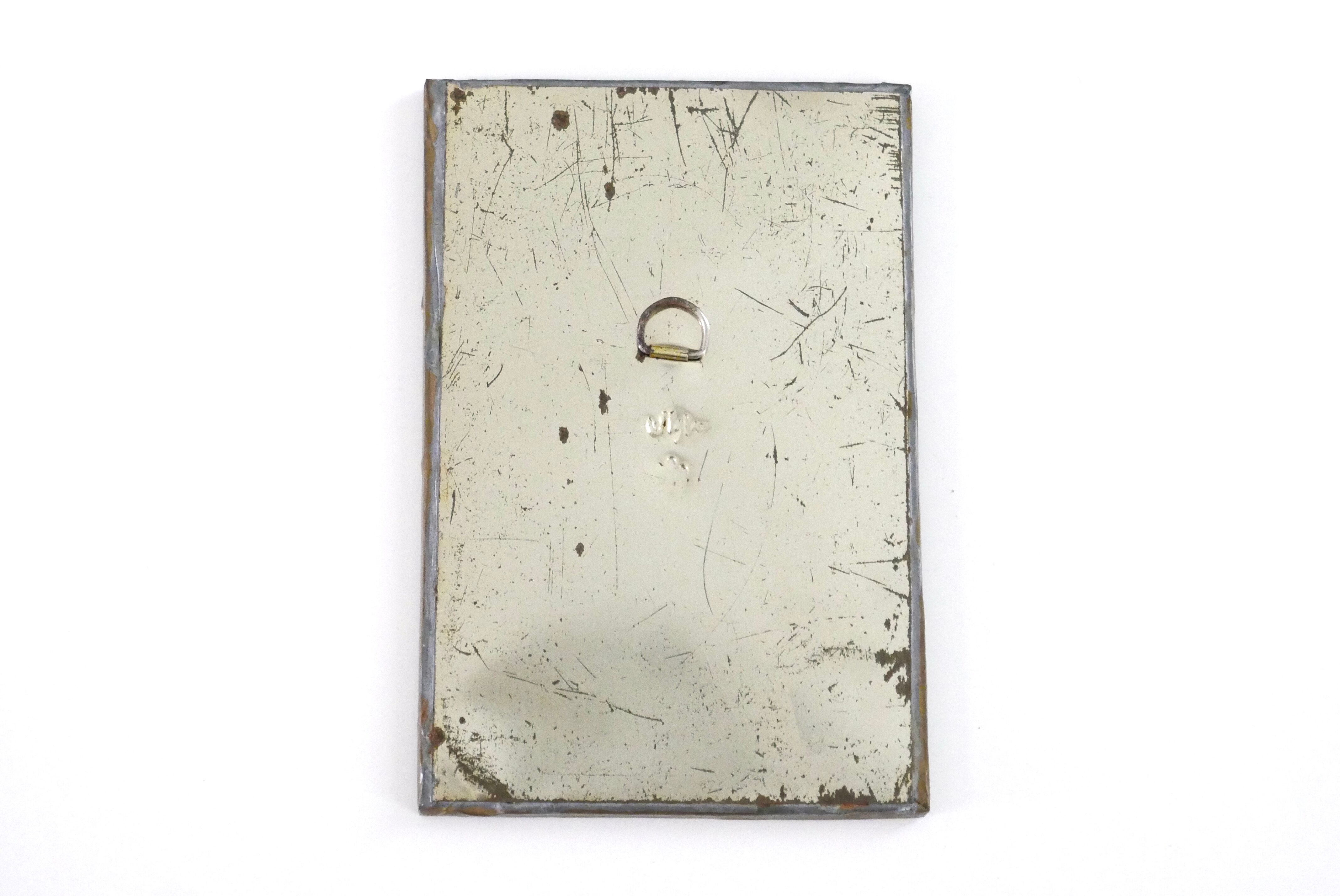 Moroccan rectangular brass mirror, 60s