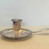 Silver metal candlestick