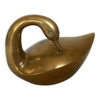 Zoomorphic Brass Swan