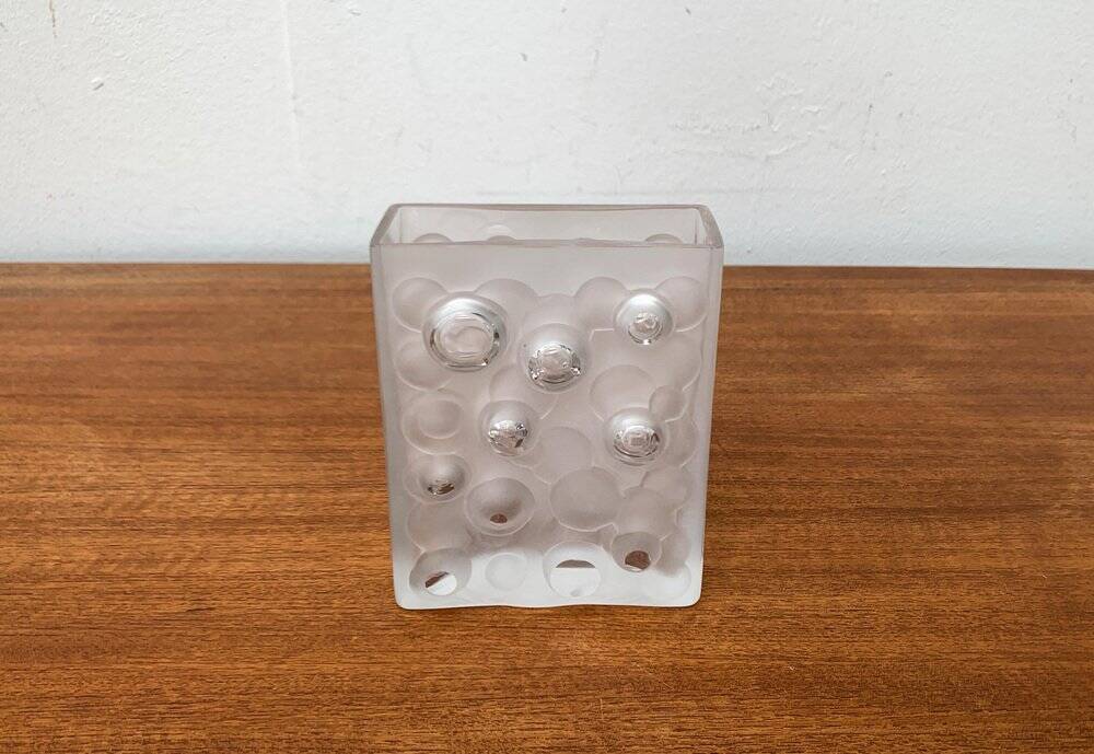 Mid-century German space age bubble glass vase by Gral, 1960s.