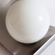 Lampe en acier et opaline - Années 70