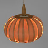 Pine veneer pendant light, Sweden 1970
