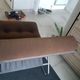 Chair tubular in Brown velvet of the 1970s