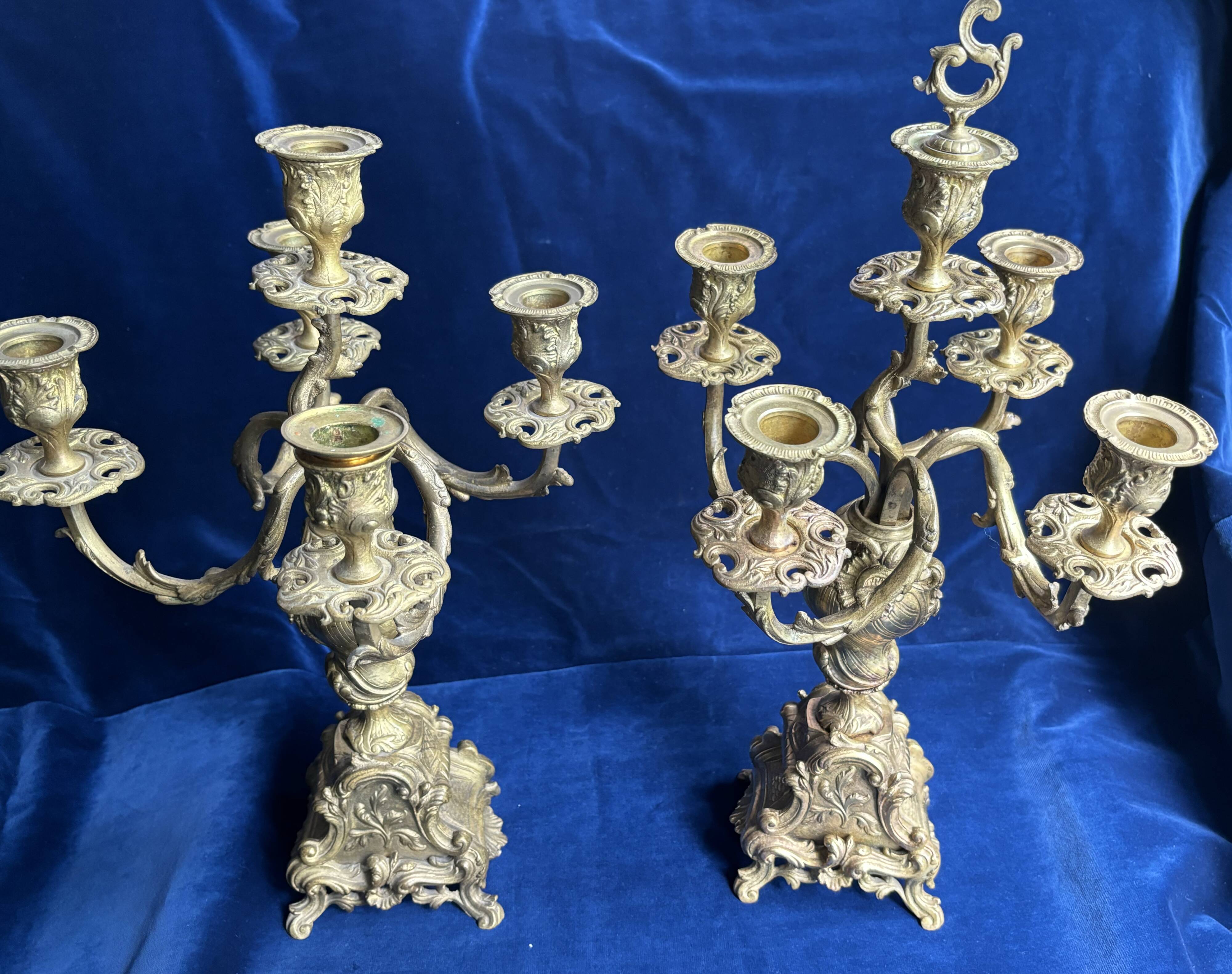 Paire de candélabres en bronze XIX eme
