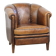 Fauteuil club vintage en cuir de mouton