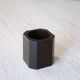Brown plastic pencil pot, 70s