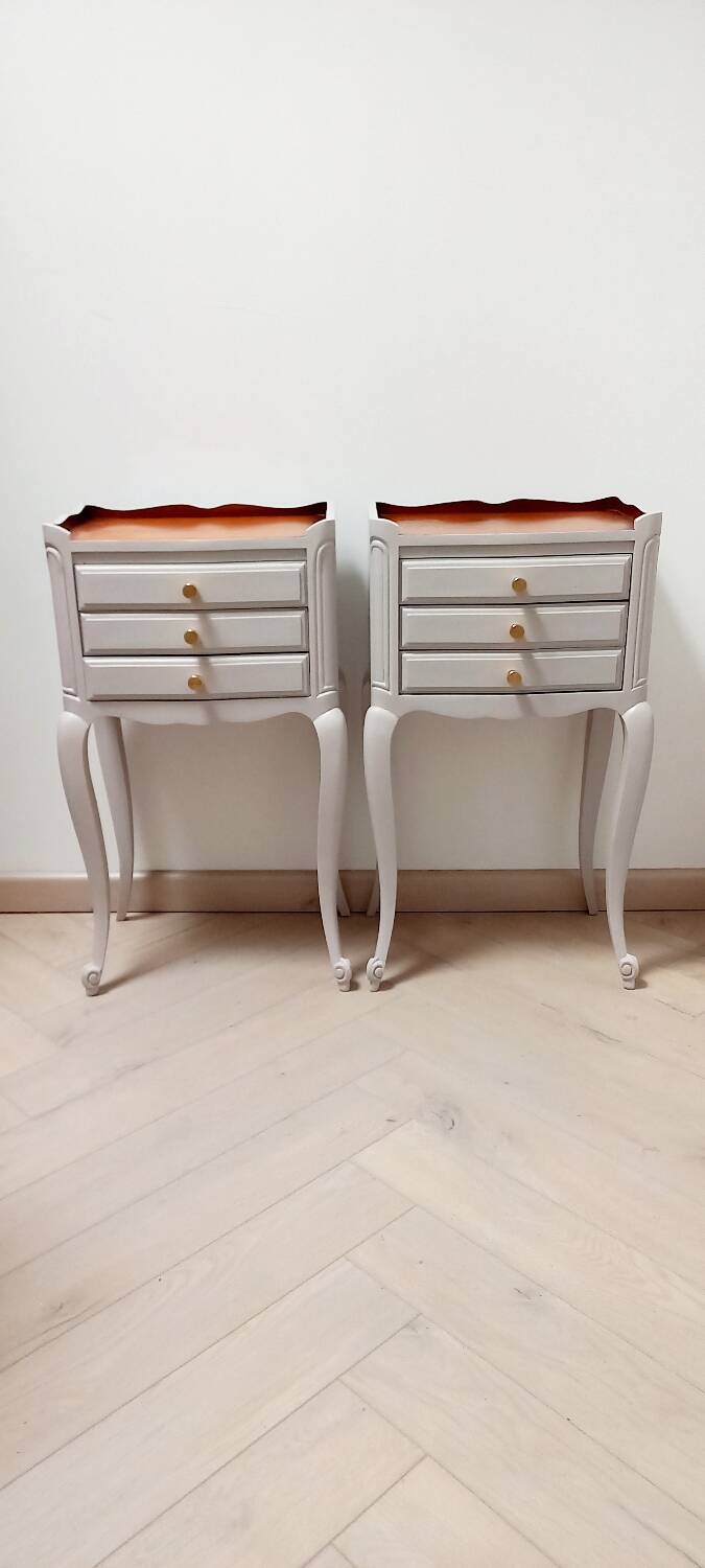 Pair of antique bedside tables