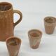 Vintage stoneware orangeade service,