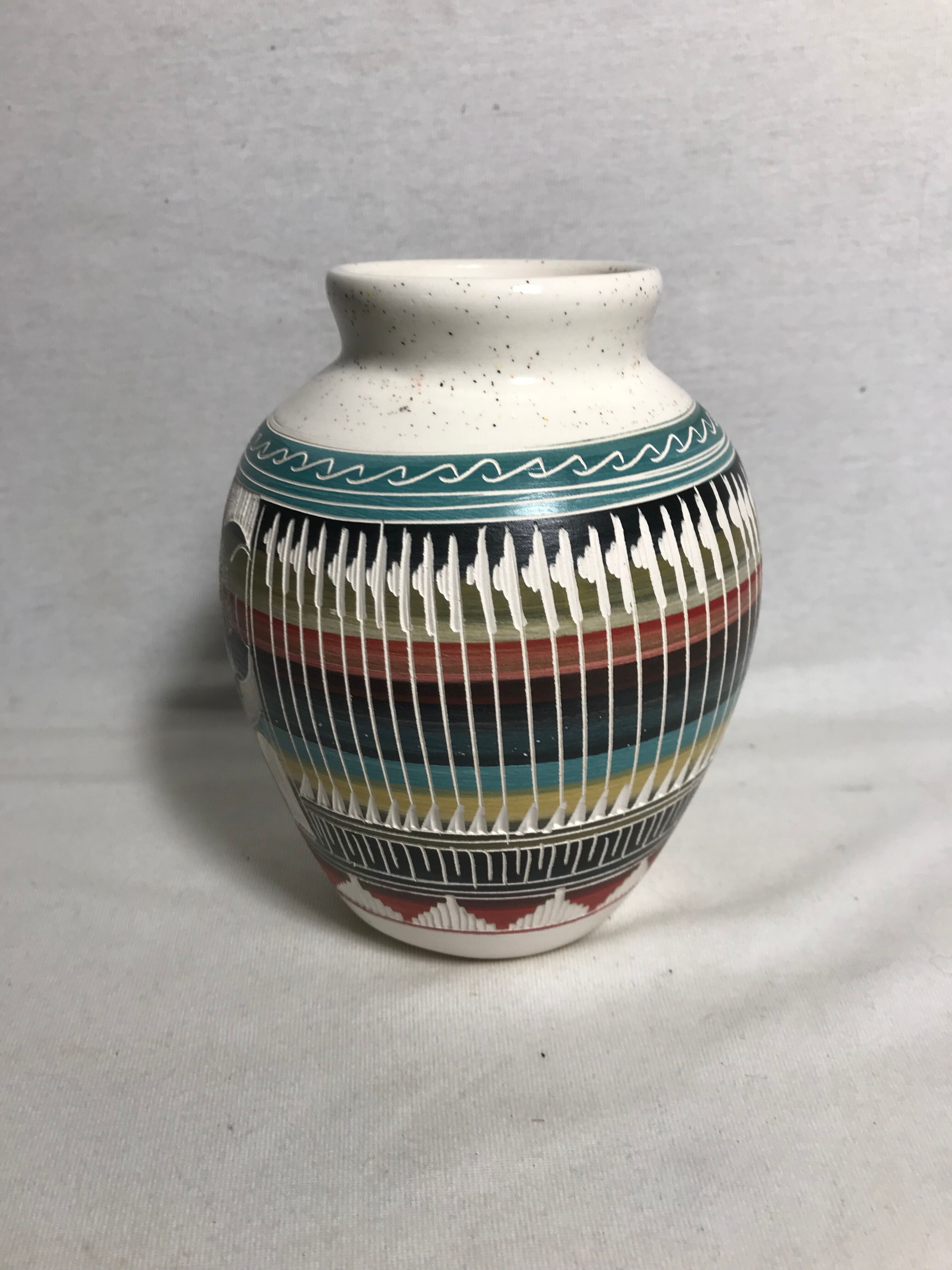Old glazed ceramic vase