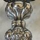 Pair of rococo silver-plated candlesticks