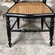 Children's chair Napoleon III period in blackened and canned wood