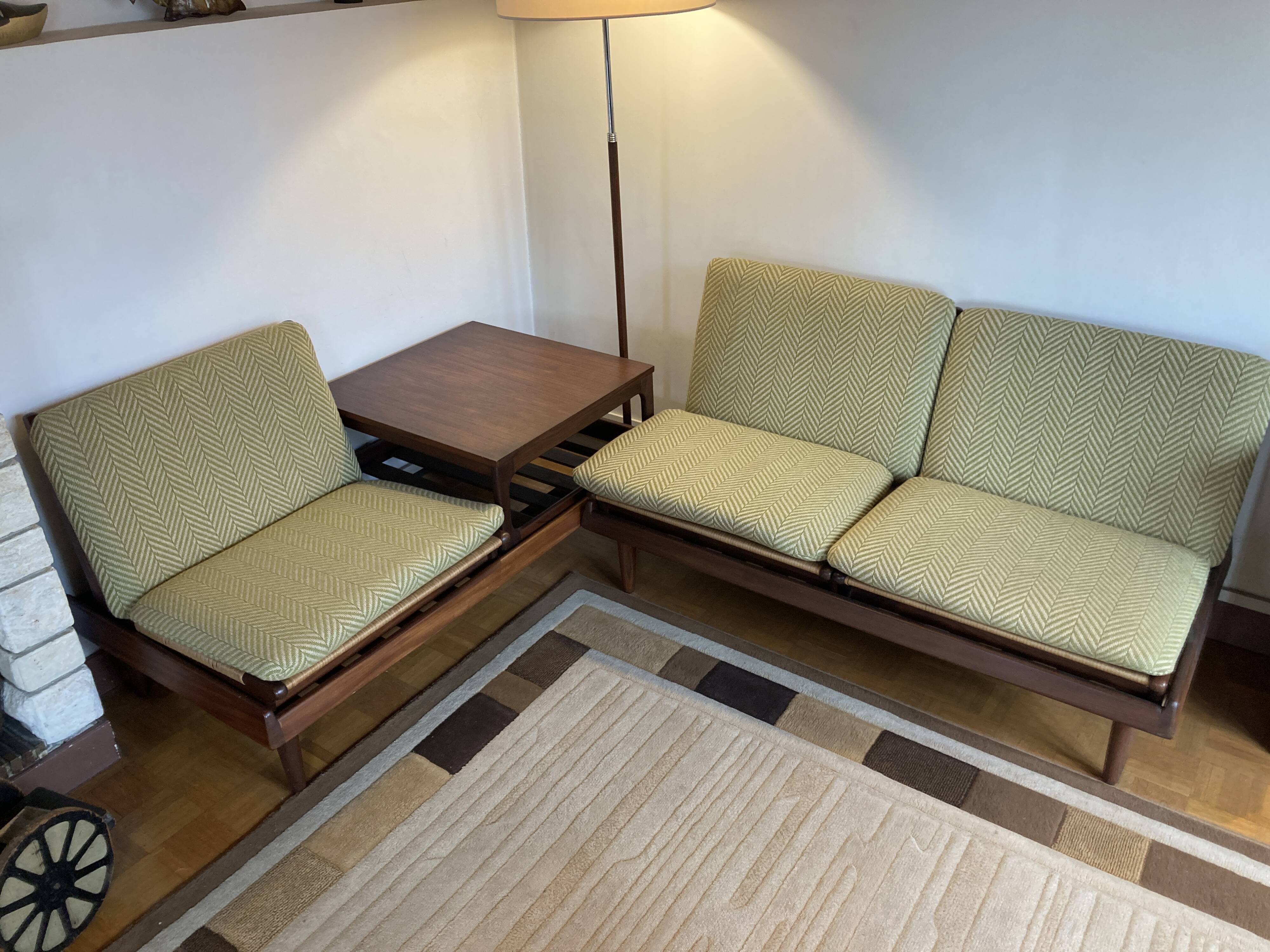 Modular TV Canapé 161 Hans Holsen Teck, 1960s