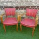 Fauteuils bridge moustache 1950