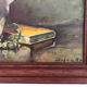 Oil on panel bouquet signed