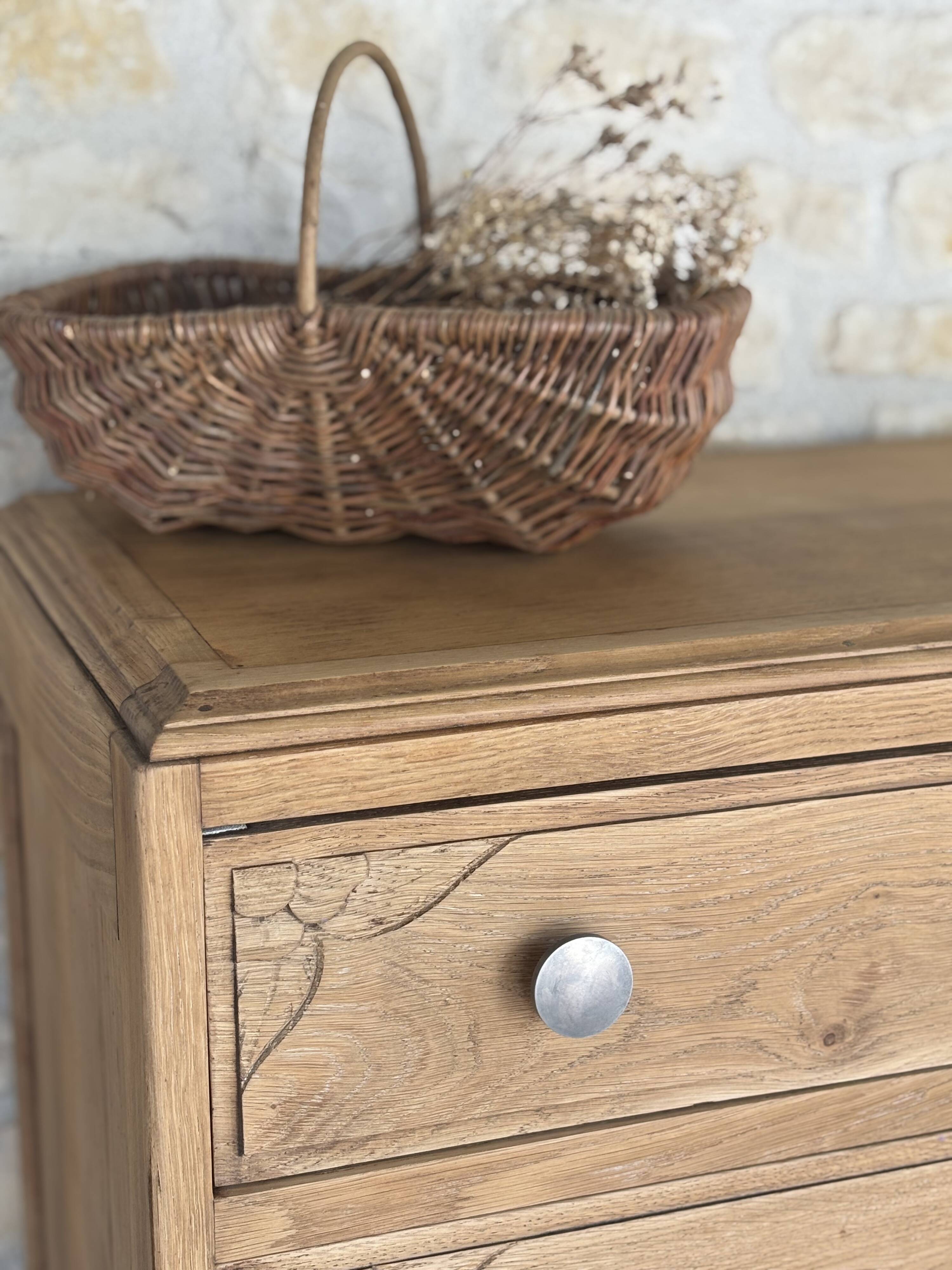 Art Deco oak chest of drawers