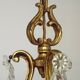 French bronze and crystal chandelier
