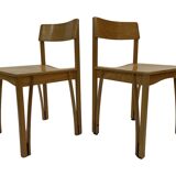 Vintage wooden chair 1980s minimalist design unique