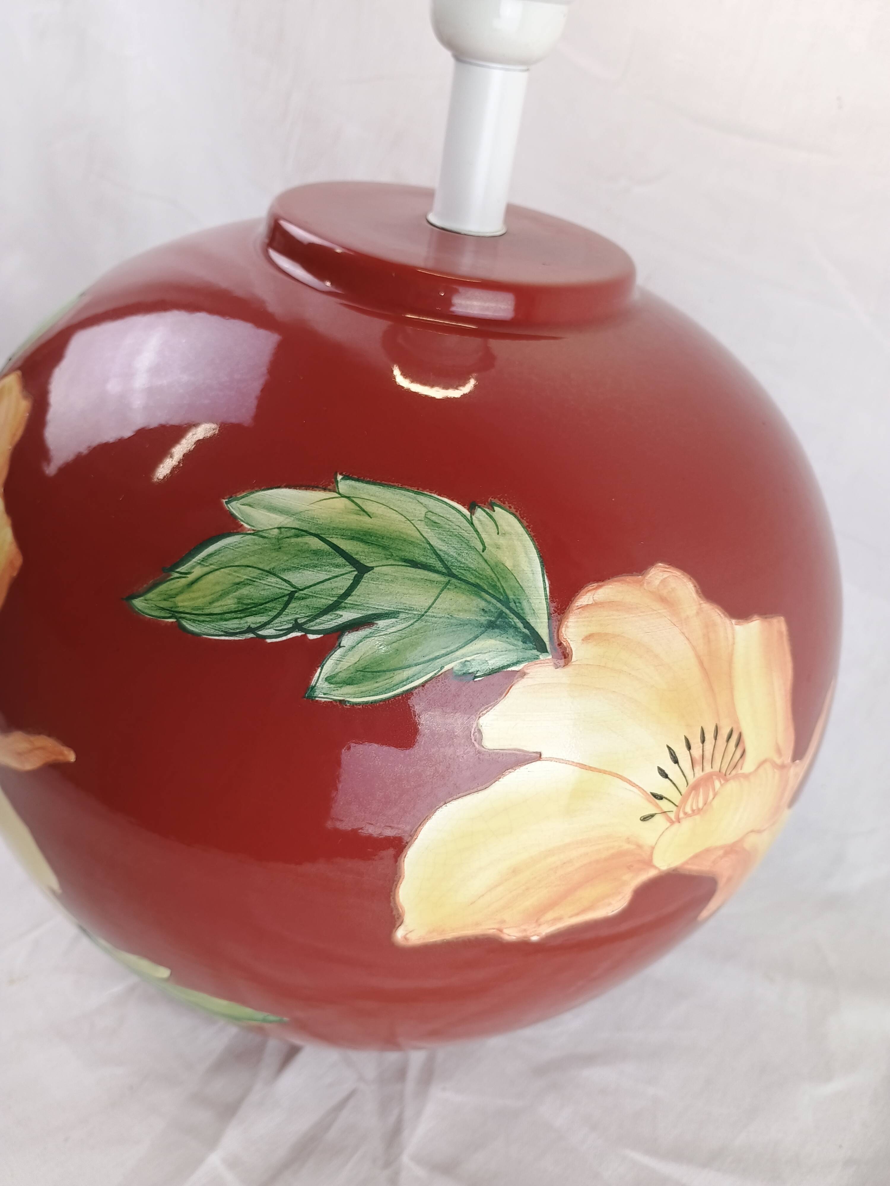 Ceramic lamp Louis Drimmer Red with Althea Vintage