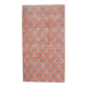 Tapis vintage turc Oushak fait main en laine et coton rouge