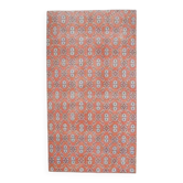 Tapis vintage turc Oushak fait main en laine et coton rouge