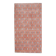 Tapis vintage turc Oushak fait main en laine et coton rouge