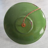 Old suspension in green enamelled sheet metal