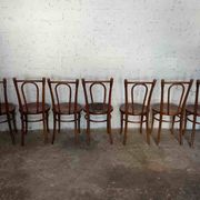 7 piroengraved bistro chairs from the beginning of the 20th century Fischel Baumann Luterma