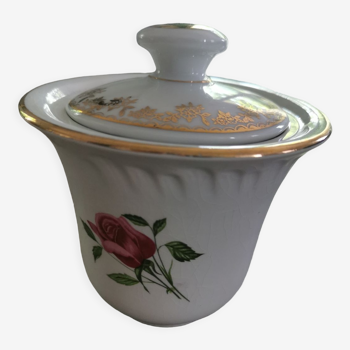 Sugar jar porcelain Saint-Amand l'amandinoise