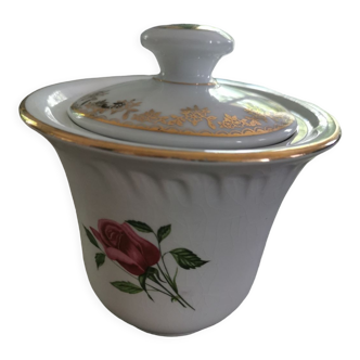 Sugar jar porcelain Saint-Amand l'amandinoise